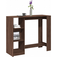 vidaXL Bar Table with Shelf Brown Oak 124x46x103.5 cm Engineered Wood