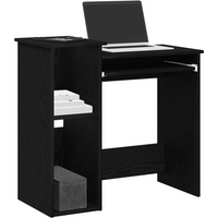 vidaXL Desk with Shelves Black 84x40x78 cm Engineered Wood