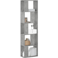 vidaXL Bookcase 5-Tier Concrete Grey 45x23.5x162.5 cm Engineered Wood