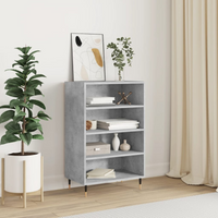 vidaXL Highboard Concrete Grey 57x35x90 cm Engineered Wood
