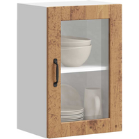 vidaXL Kitchen Wall Cabinet with Glass Door Porto Old Wood