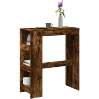 vidaXL Bar Table with Racks Smoked Oak 90x40x103.5 cm Engineered Wood
