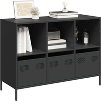 vidaXL Sideboard Black 101.5x39x73.5 cm Cold-rolled Steel