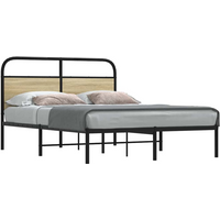 vidaXL Bed Frame Without Mattress 140x190 cm Sonoma Oak Engineered Wood
