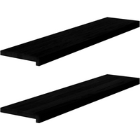 vidaXL Window Sills 2 pcs Dark Brown 110x30x2 cm Solid Wood Oak