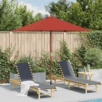 vidaXL Garden Parasol with Wooden Pole 150x200 cm Terracotta