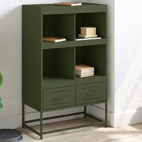 vidaXL Highboard Olive Green 68.5x39 x111.5 cm Steel