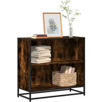 vidaXL Book Cabinet Smoked Oak 80.5x35x76 cm Engineered Wood