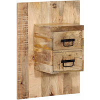vidaXL Bedside Cabinet 60x32x80 cm Solid Rough Wood Mango