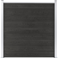 vidaXL Garden Fence WPC 180x186 cm Grey