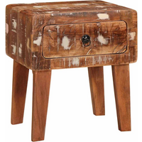 vidaXL End Tables with Drawer Brown 40 x 32 x 46 cm Solid Reclaim Wood