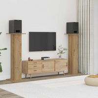 vidaXL Speaker Stands 2 pcs Artisian Oak 30x30x95 cm Engineered Wood