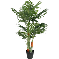 vidaXL Artificial Palm Tree with 3 Trunks Green 120 cm PP