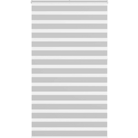 vidaXL Zebra Blind Light Grey 130x230 cm Fabric Width 125.9 cm Polyester
