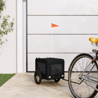vidaXL Pet Bike Trailer Black Oxford Fabric&Iron