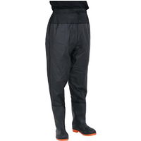 vidaXL Waist Waders with Boots Black Size 42