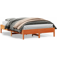 vidaXL Bed Frame without Mattress Wax Brown 120x200 cm Solid Wood Pine