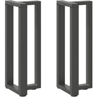 vidaXL Console Table Legs T-Shaped 2 pcs Anthracite 25x28x(72-73) cm Steel