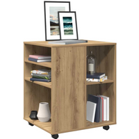 vidaXL Rolling Cabinet Artisan Oak 60x53x72 cm Engineered Wood