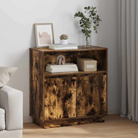 vidaXL Sideboard with LED Smoked oak 71 x 34.5 x 75 cm Engineered wood