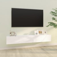 vidaXL Wall TV Cabinets 2 pcs White 100x30x30 cm Engineered Wood