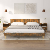 vidaXL Bedside Cabinets 2 pcs Smoked Oak 40x35x47 cm