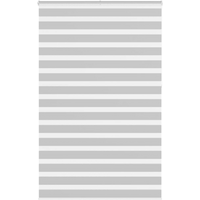 vidaXL Zebra Blind Light Grey 145x230 cm Fabric Width 140.9 cm Polyester