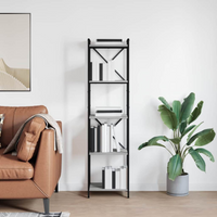 vidaXL Bookcase Grey sonoma 40 x 30 x 153 cm Engineered wood