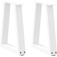 vidaXL Coffee Table Legs V-Shape 2 pcs White 28x(42-43.3) cm Steel