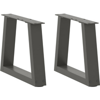 vidaXL Coffee Table Legs V-Shape 2 pcs Anthracite 30x(30-31.3) cm Steel