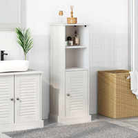 vidaXL Bathroom Cabinet VIGO White 37 x 34 x 110 cm Solid pine wood