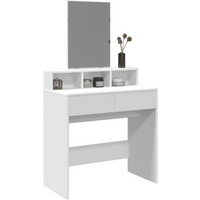 vidaXL Dressing Table with Mirror White 80x41x144.5 cm