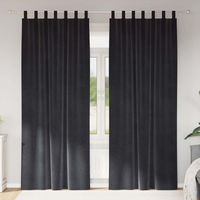 vidaXL Blackout Curtains 2 pcs Dark Grey 140 x 225 cm Velvet