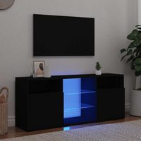 vidaXL TV Cabinet with LED Lights Black 120x30x50 cm