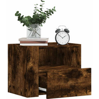 vidaXL Wall-mounted Bedside Cabinets 2 pcs Smoked Oak 45x30x35 cm