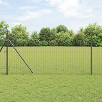 vidaXL Fence Posts 12 pcs Grey Powder-coated steel