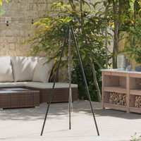 vidaXL Campfire Tripod Black 92 x 92 x 151.5 cm Steel