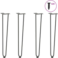 vidaXL hairpin legs for console tables for Console Table 4 pcs Anthracite 72 cm Solid Steel