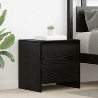 vidaXL Bedside Cabinet Black oak 45 x 34 x 44.5 cm Engineered Wood