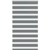 vidaXL Zebra Blind Dark Grey 75x150 cm Fabric Width 70.9 cm Polyester