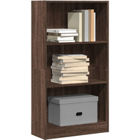 vidaXL Bookcase Brown Oak 60x24x109 cm Engineered Wood