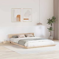vidaXL Bed Frame Brown 140 x 200 cm Wood