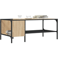 vidaXL Coffee Table with Rack Sonoma Oak 100x51x40 cm Engineered Wood