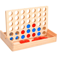 vidaXL 4 in a Row Game 24x15x4 cm Solid Wood