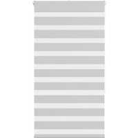 vidaXL Zebra Blind Light Grey 85x150 cm Fabric Width 80.9 cm Polyester