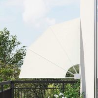 vidaXL Balcony Privacy Screen Cream 115 x 115 cm Fabric