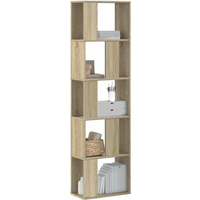 vidaXL Bookcase 5-Tier Sonoma Oak 45x23.5x162.5 cm Engineered Wood