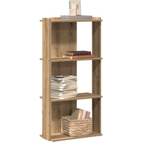 vidaXL Bookcase 3-Tier Artisan Oak 60x30x120 cm Engineered Wood