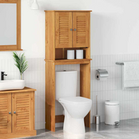 vidaXL Toilet Cabinet with Shelf VIGO Honey brown 60 x 27 x 161 cm
