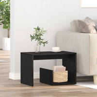vidaXL Side Table Black Oak 59 x 36 x 38 cm Engineered Wood